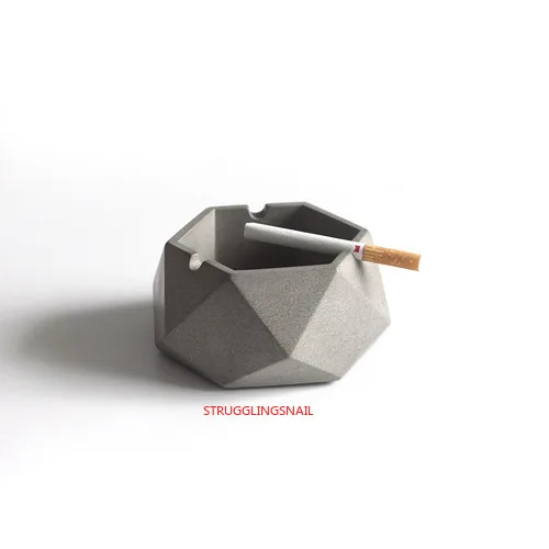 Новая цементная пепельница с деревянным покрытием утонченная промышленная