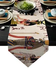 Скатерть для обеденного стола, современная настольная дорожка роспись, украшение для свадебной вечеринки, Рождественский стол