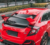 for hatchback civic modified top wing tail 2021 civic fk8 style fixed wind wing sports car wing free punching and pressing tail