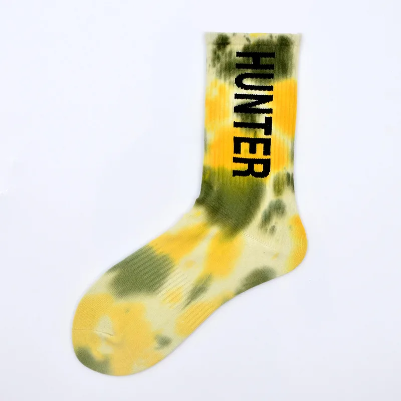 

New Socks Cotton Men Women Tie Dye Street Skateboard Style Socks Middle Harajuku Sports Socks