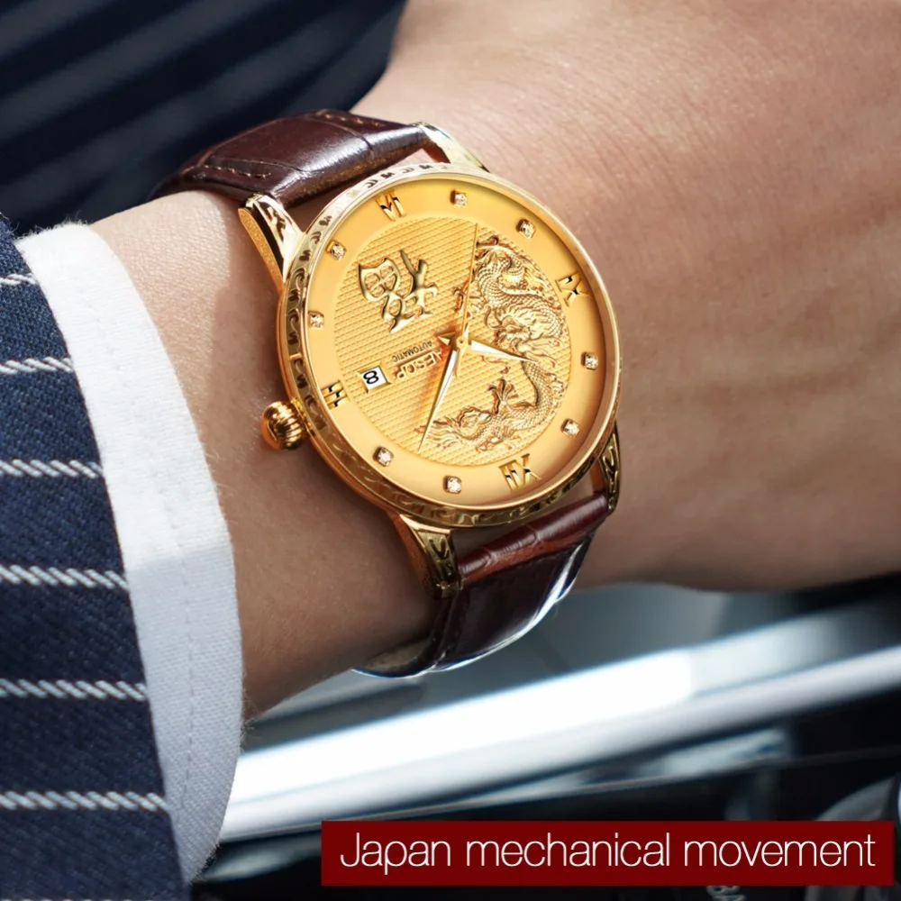 2020 Топ бренд мужские часы Высокое качество японский механический механизм