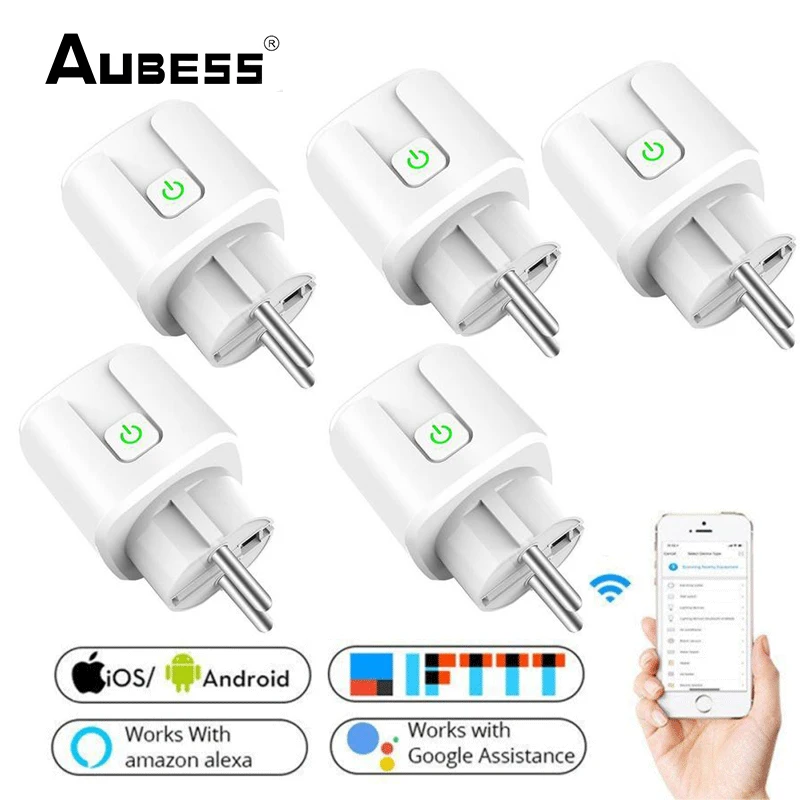 

Tuya WiFi EU Smart Plug 16A 220V Adapter Wireless Remote Voice Control Power Monitor Timer Socket Support Alexa Google Home