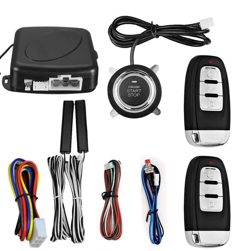

Car Alarm Passive Keyless Entry Remote Start/stop Engine System Central Lock Car Engine Start Stop Button Automotive PKE SQ886
