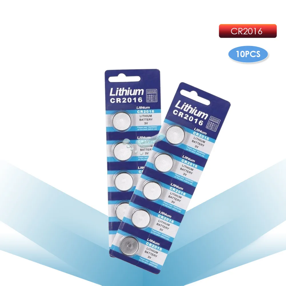 

kpay 10pcs CR2016 Button Batteries CR2016 BR2016 DL2016 Cell Coin Lithium Battery 3V CR 2016 For Watch Electronic