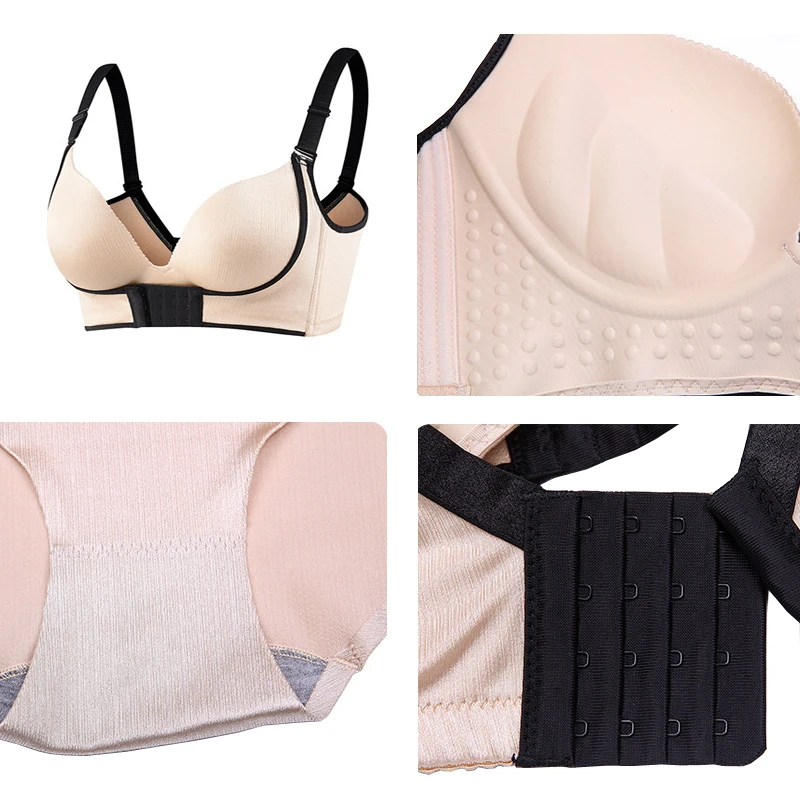 

Logrilve Sexy Wire Free Gorge Solid Bras Women Super Push Up Bras For Women Underwear Bralette Lingerie Seamless Brassiere BH