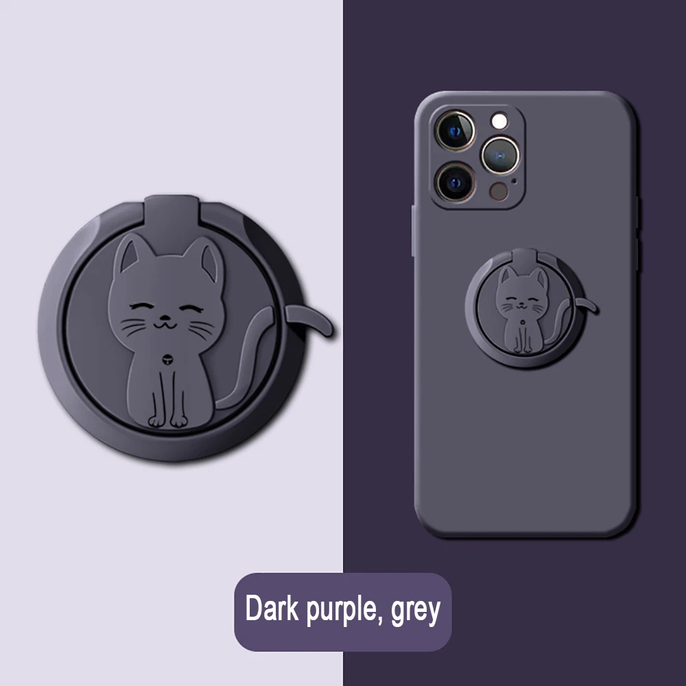 Держатель-кольцо для телефона с рисунком милого кота вращающийся на 360 градусов |