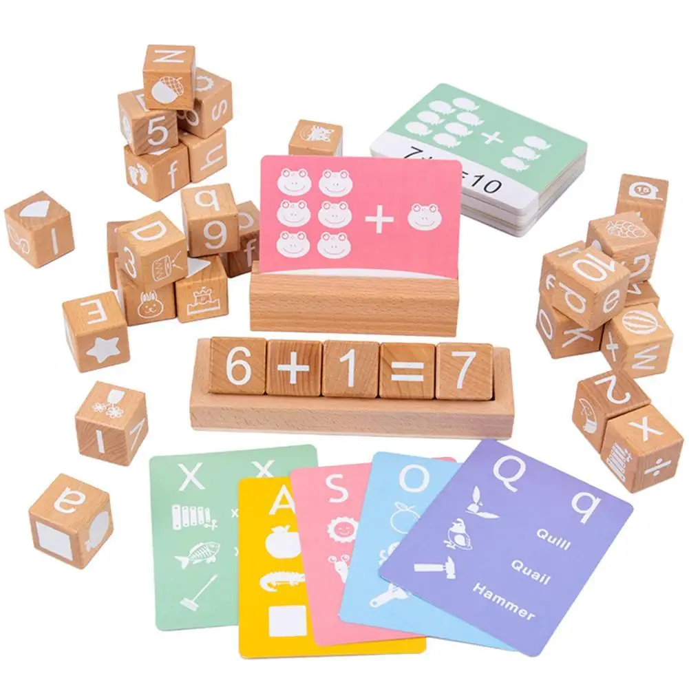 

Wooden Counting Bricks Educational Funny Interactive Kids Creative Number Count Blocks Kindergarten Logical Thinking Math Toy