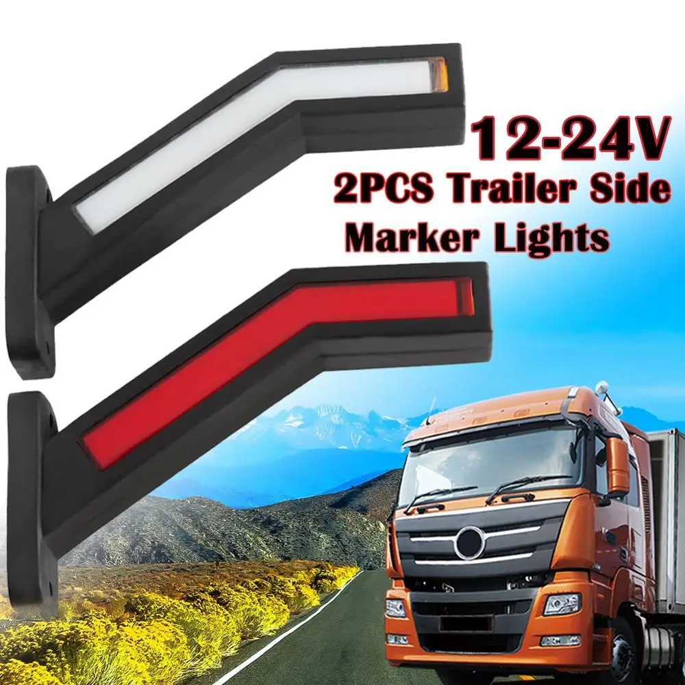 

2PCS Trailer LED Side Marker Lighting Outline Marker Truck Light Van LED Lights Trailer Side Marker Light For Trailer 12-24V