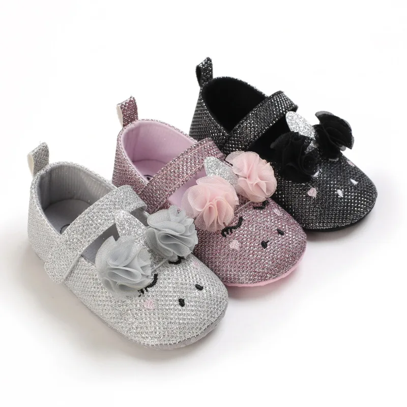 

0-18M Summer Spring Baby Girl Shoes Soft Bottom Toddler Girls Princess First Walkers Sequins Bow Kids Crib shoes Prewalkers