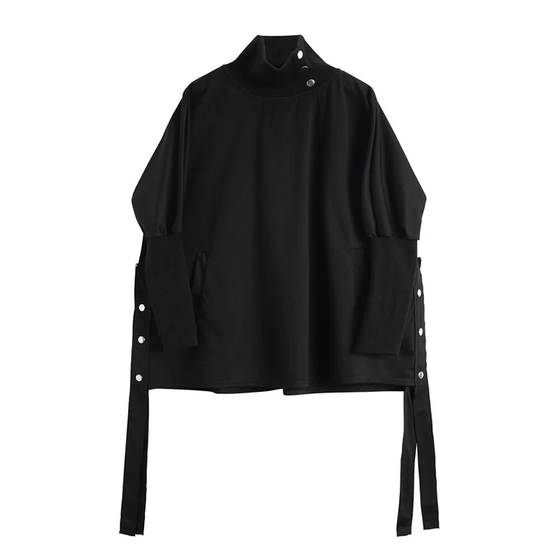 Женские свитера в стиле Харадзюку черные пуловеры панк осенние модные женские с