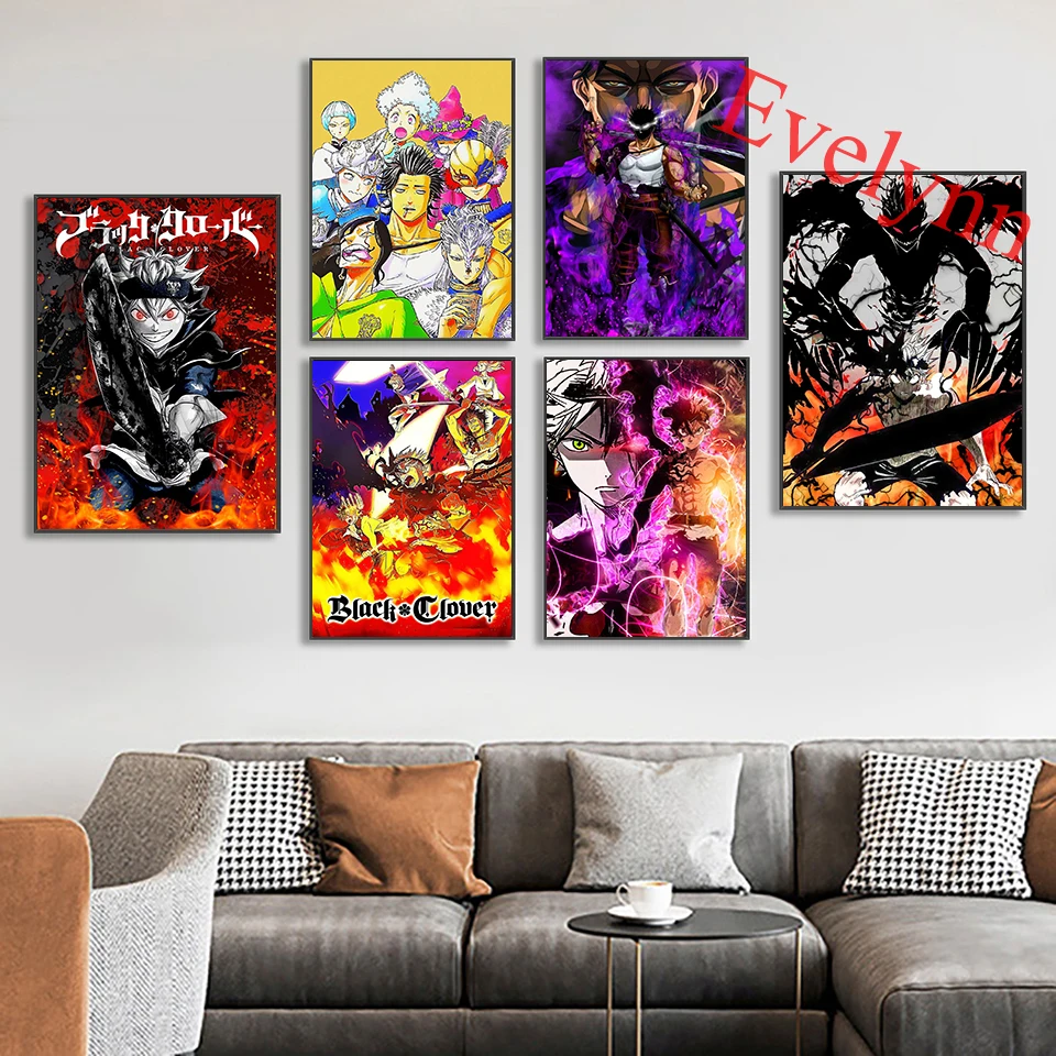 

Japanese Anime Black Clover Canvas Posters And Prints Nordic Modern Living Room Cuadros Home Decor Painting Wall Art Pictures