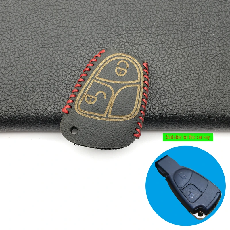 Новинка кожаный чехол для автомобильного ключа брелок Mercedes Benz W124 W202 W203 W210 W211 W204