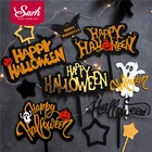 Счастливый Хэллоуин акриловый паук призрак тыква акриловый торт Топпер трюк или лечения вечерние принадлежности украшение десерт