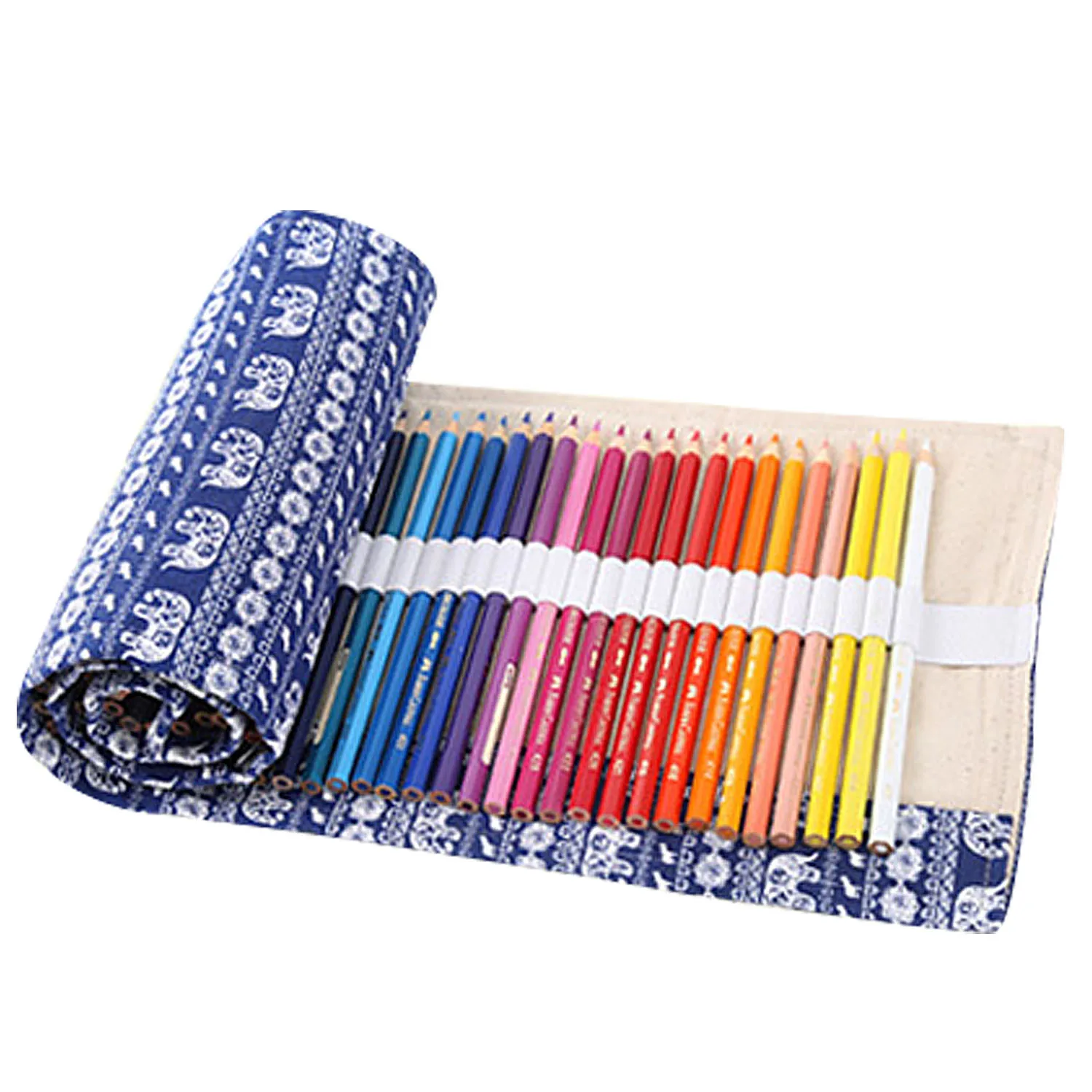72 слота холст рулон карандаш футляр держатель Органайзер оберточная сумка для