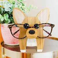 corgi dog glasses holder stand puppy dog glasses frame christmas gift cute pet wooden ornament sunglasses eyeglass display rack