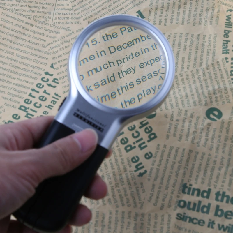 

3X Desktop Handheld Reading Magnifier Magnifying Glass lens With LED Lights New
