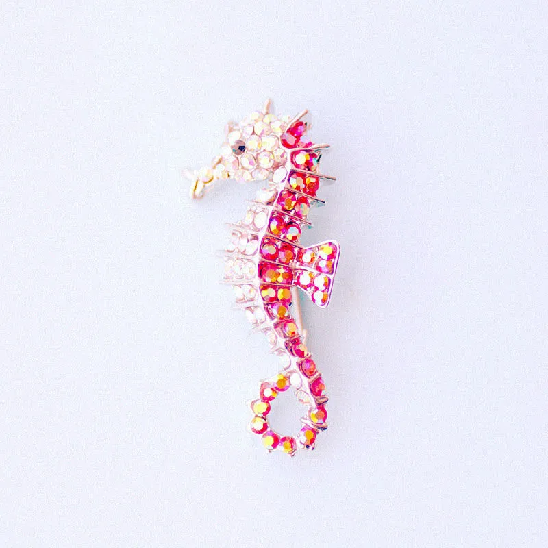 Изысканный гиппокамп алмаз значок брошь из сплава цвет стразы аксессуары для