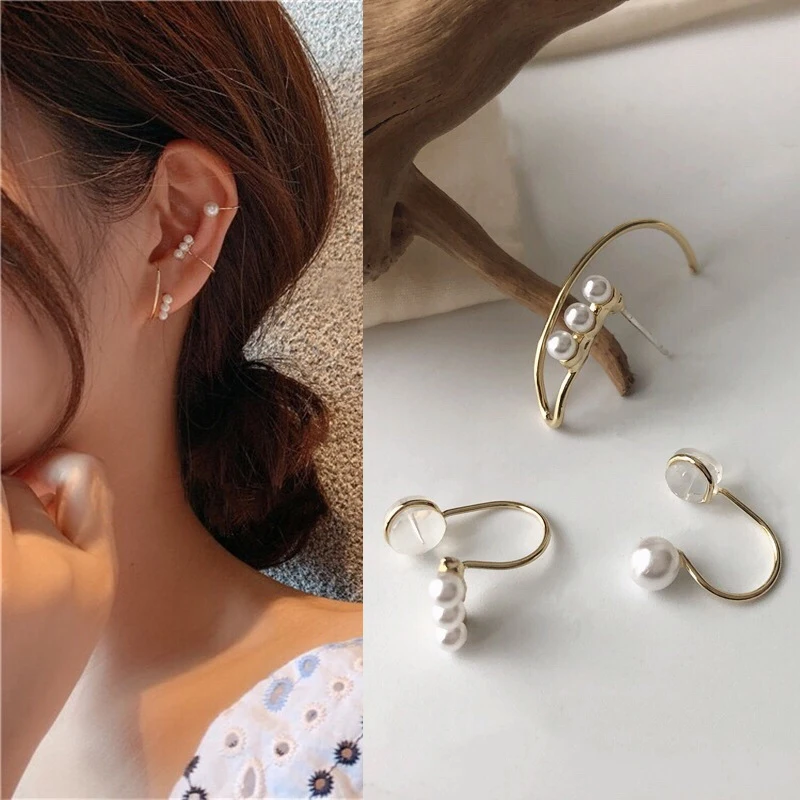 

Серьги для женщин комплект жемчужных серег из 3 предметов геометрический Модные женские ювелирные изделия, аксессуары, оптовая продажа