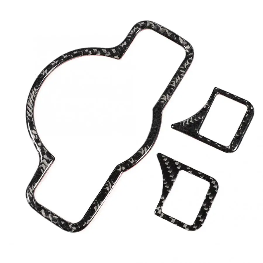 3 шт. Универсальная рамка переключателя фары из углеродного волокна для Mercedes Benz