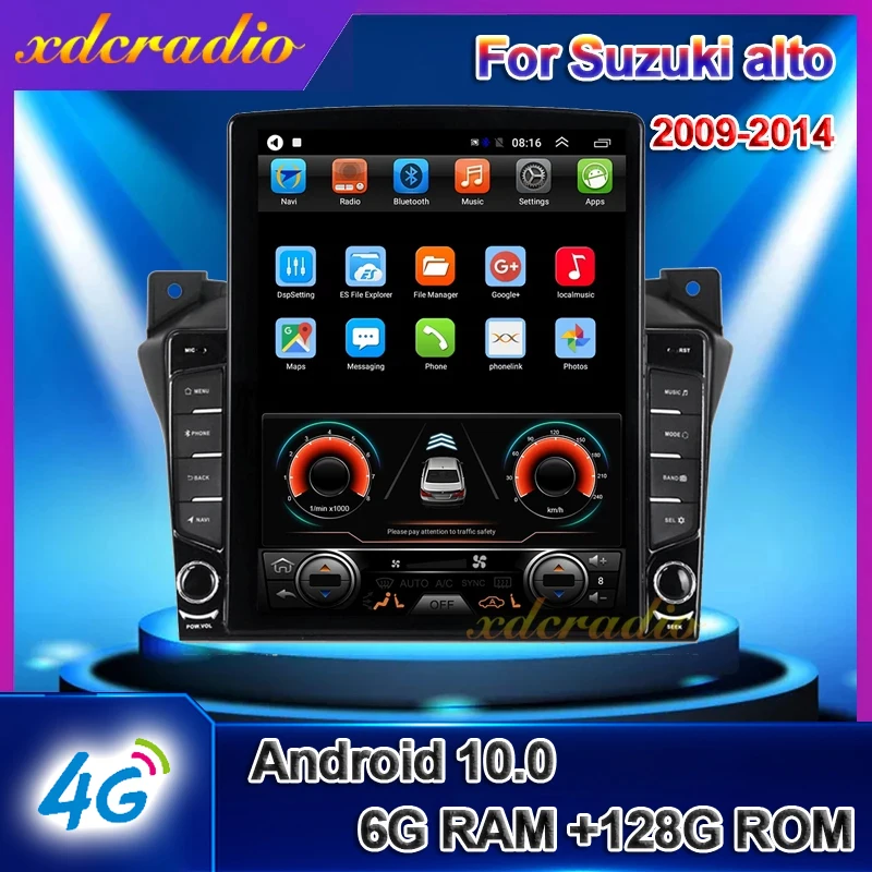 Автомагнитола Xdcradio 10 4 дюймов Android 0 в стиле Tesla для Suzuki alto автомобильный