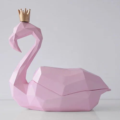 style 4 pink Розовый фламинго декорации комнаты коробка ткани гостиной декорации ткани держатель коробки для домашнего декора аксессуары Европа статуя смолы - Цвет: style 4 pink