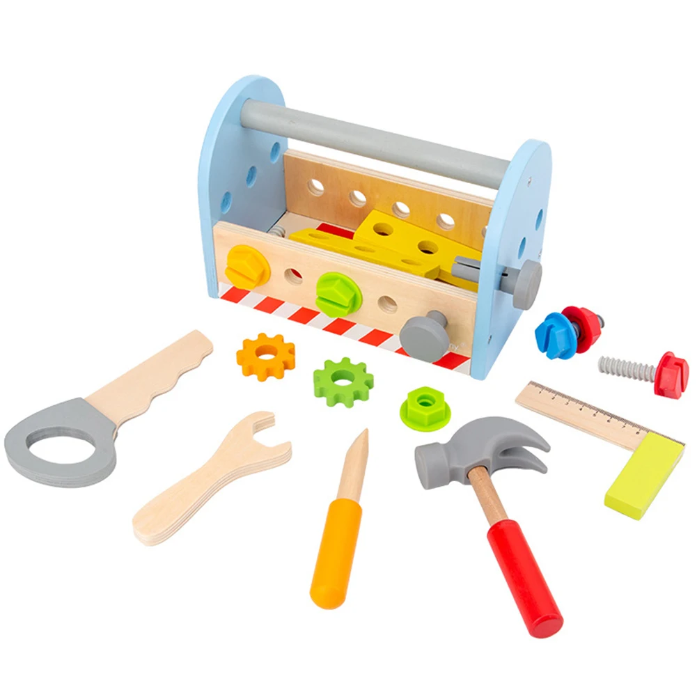 

Children's Nut Disassembly Set Baby Wooden Simulation Repair Station Play House Multi-function Repair Tool Box Toy Boy Gift