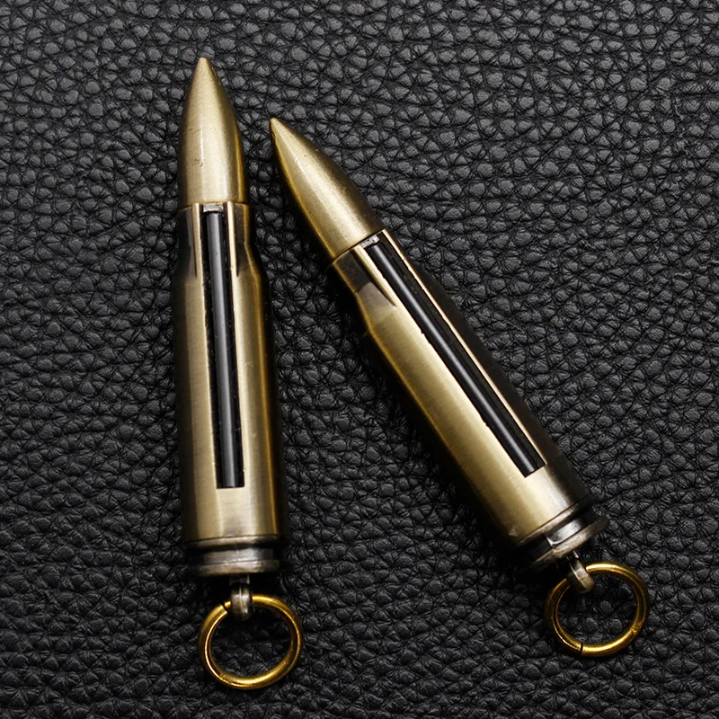 

Million Times Bullet Shape Kerosene Lighter Keychain Metal Match Lighter Hot Selling Creative Men's Smoking Accessories