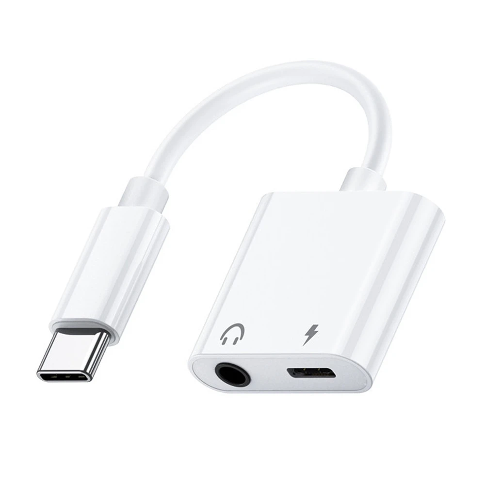 

2 in 1 USB C to 3.5mm Jack Headphone Aux Audio Adapter Type C Charger Dongle Converter USBC Earphone Adaptor