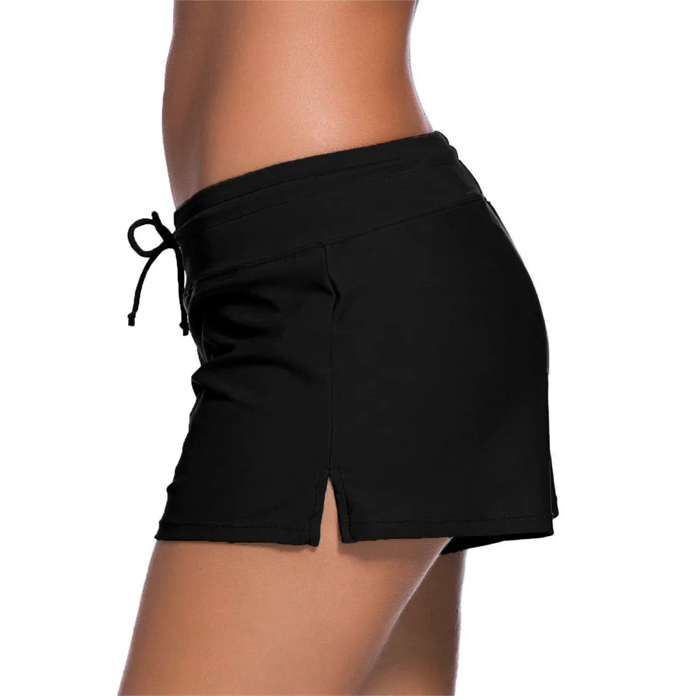 

Women's Waistband Swimsuit Bottom Boy Shorts Swimpool Panty Female Tankini Board Shorts Casual Summer Slit Beach Swimwear Trunks