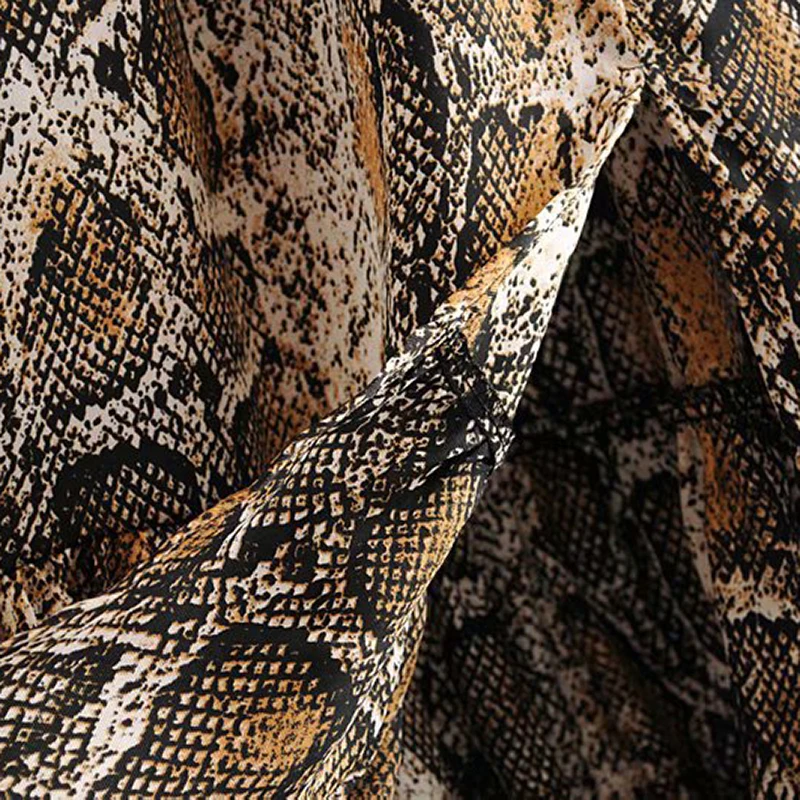 Платье рубашка Aachoae женское со змеиным принтом свободное эластичное