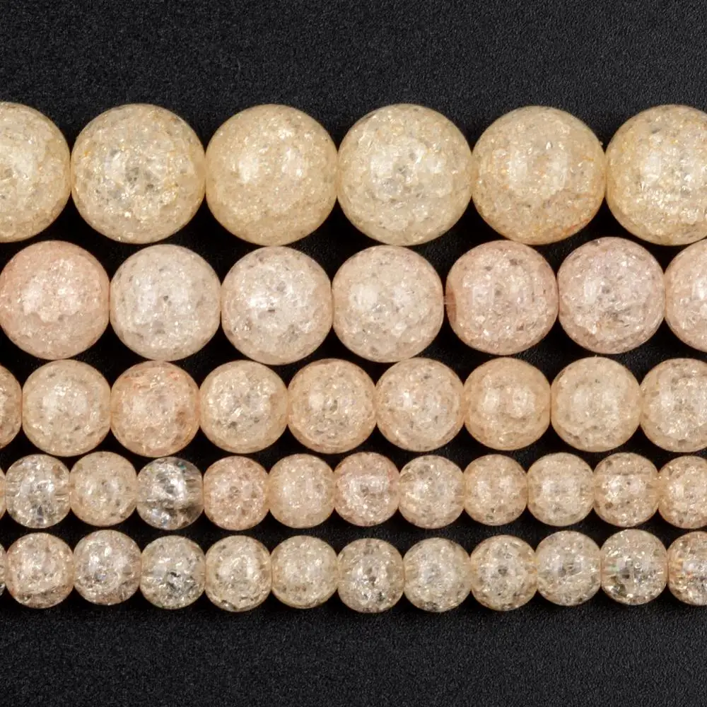 Натуральный шампанское золото трещины с украшением в виде кристаллов круглый