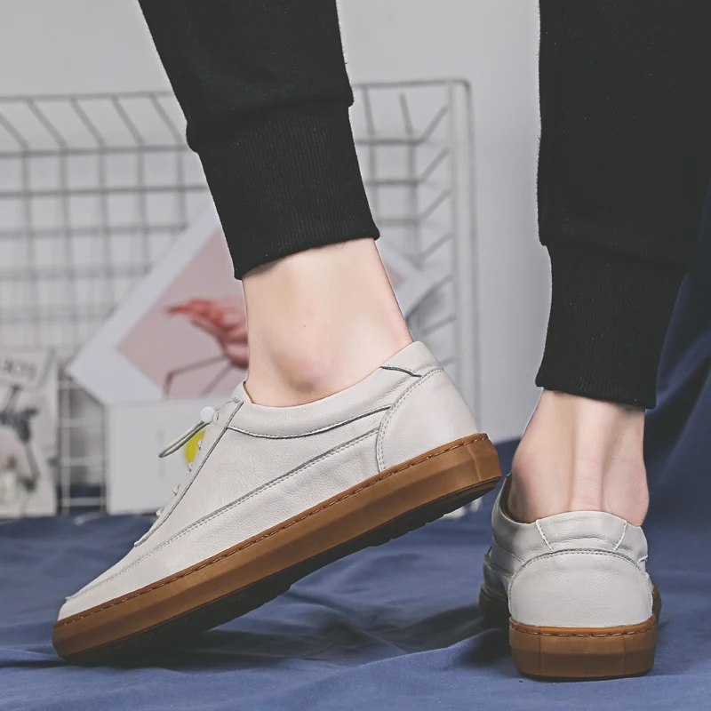 

Men genuine Leather Shoes Boat Man's shoes Loafers Mocassin Men's loafers outdoor Man Moccasins trend Driving Brand Desinger