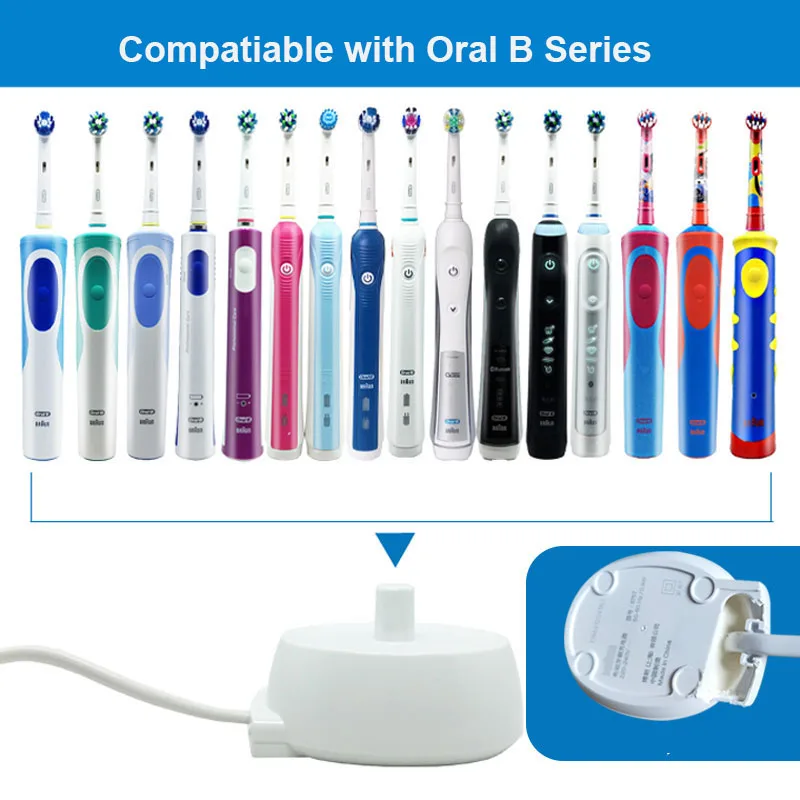 

100-240V Electric Charger Compatiable With Oral B Series Electric Toothbrush EU/US/UK/AU Plug Inductive Charging Base Adapter