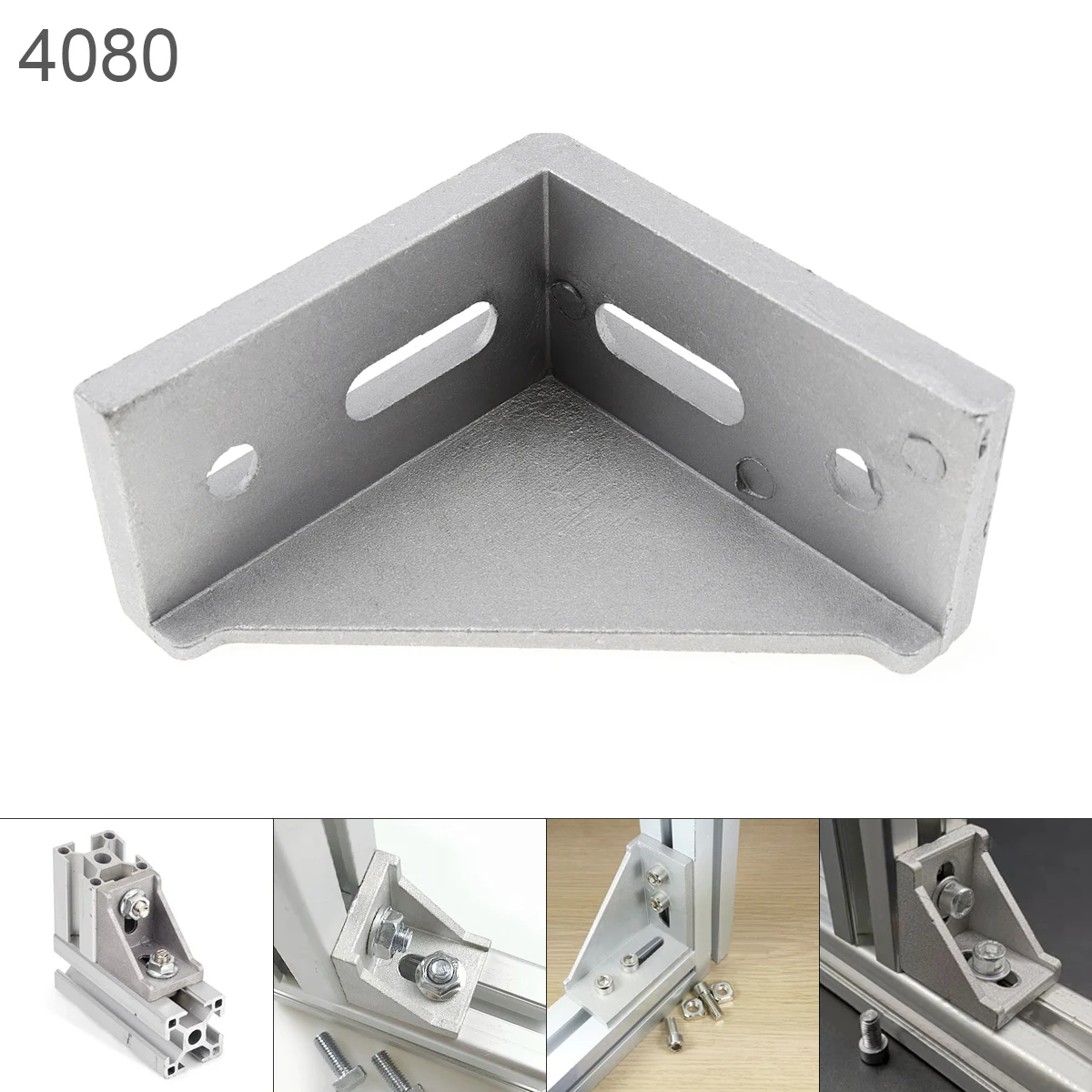 

4080 алюминиевый угол 40x80 L-образный прямоугольный опорный разъем экструзионный промышленный алюминиевый профиль