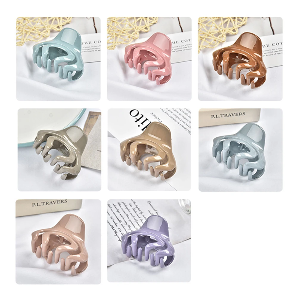 

Заколка-краб акриловая женская, зажим для волос желеобразных цветов