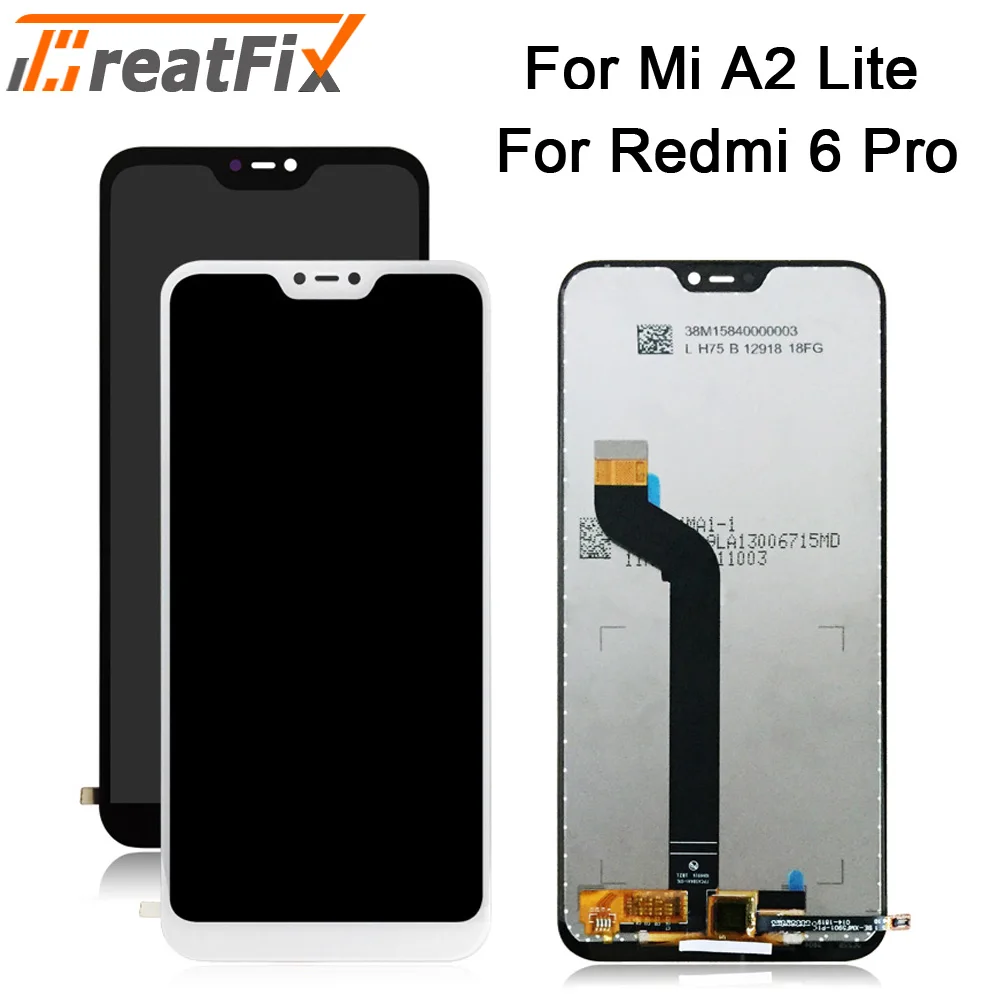 ЖК-дисплей для Xiaomi mi A2 Lite с рамкой дигитайзер дисплей сенсорный экран redmi 6 pro |