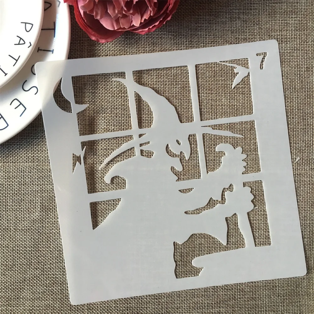 8 шт./компл. 20 см трафареты для рисования на Хэллоуин призрак кошка тыква