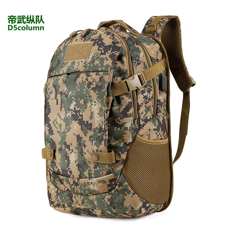 jungle digital 40L Камуфляжный военный тактический рюкзак для мужчин и женщин, походная сумка для походов, походная сумка, нейлоновый износостойкий рюкзак большой емкости - Цвет: jungle digital
