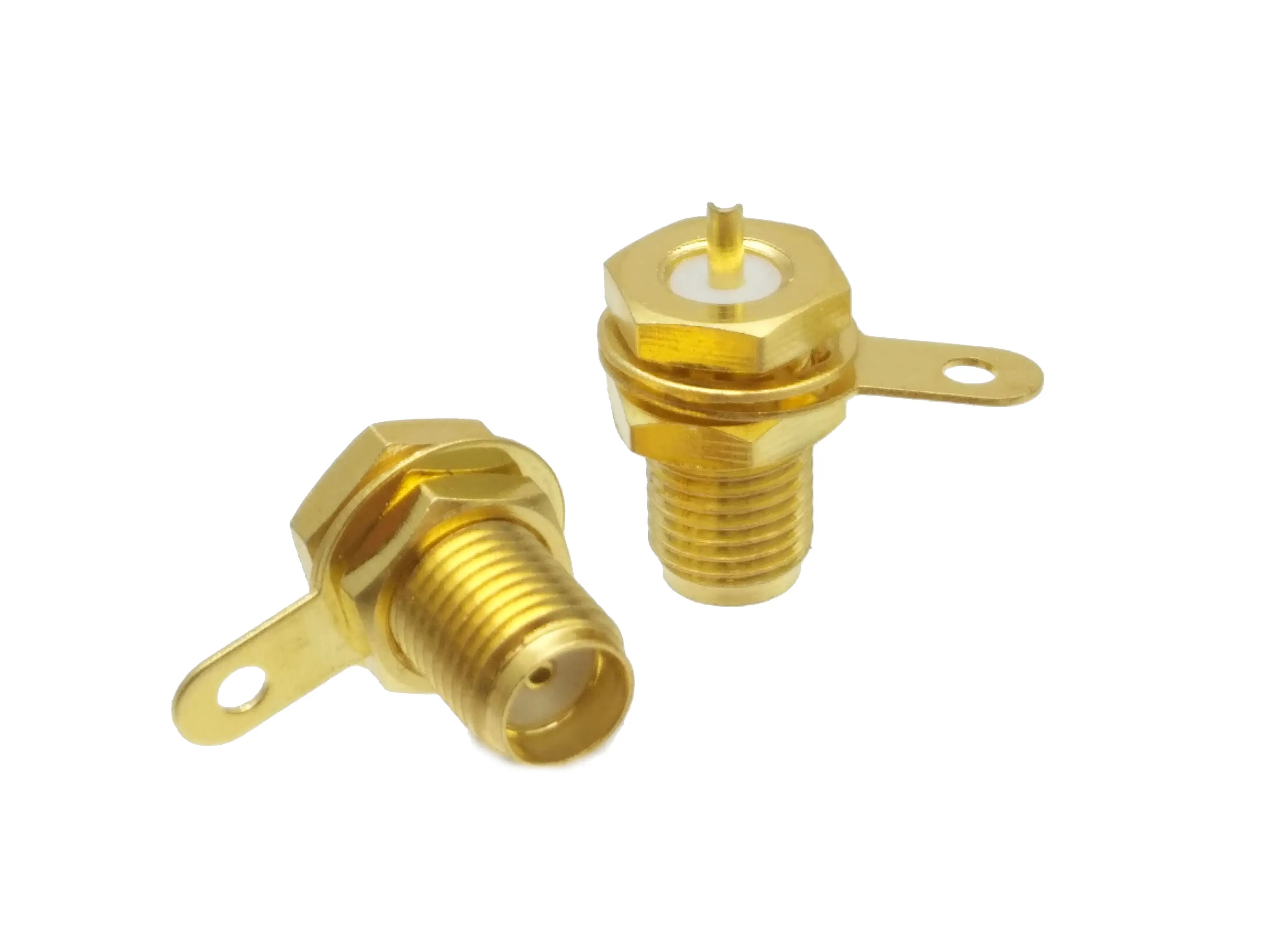 

1Pcs Connector SMA female jack nut bulkhead vertical surface seal RF Coaxial