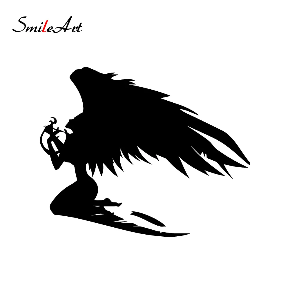 Классный дизайн ангел углеродная наклейка забавная на автомобиль наклейки s и