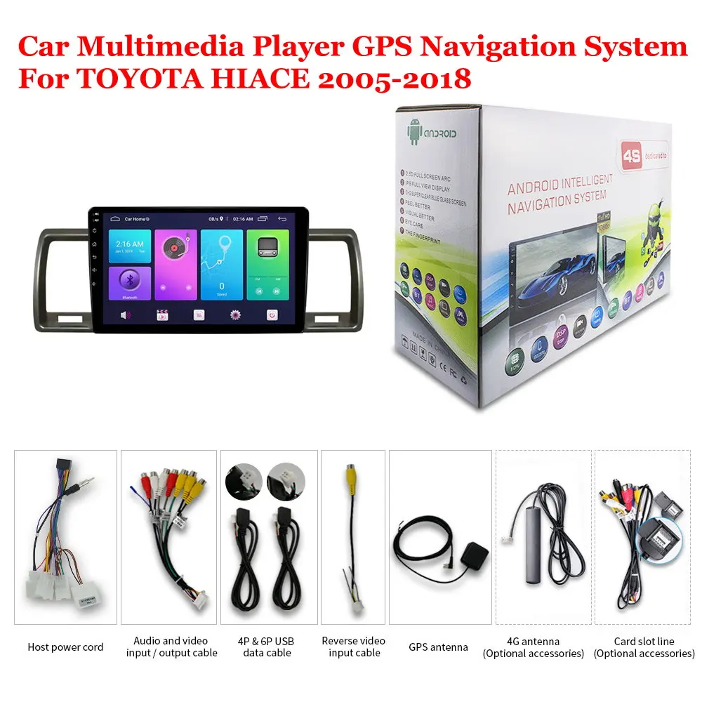 Автомагнитола 2DIN для TOYOTA HIACE 2005-2018 мультимедийный плеер на Android радиоприемник с