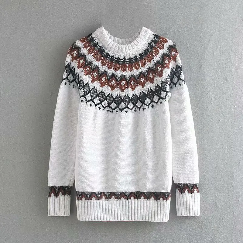 Everkaki вязаные свитера пуловеры женские Boho осень зима цыганские элегантные женские богемные пуловеры свитер женский