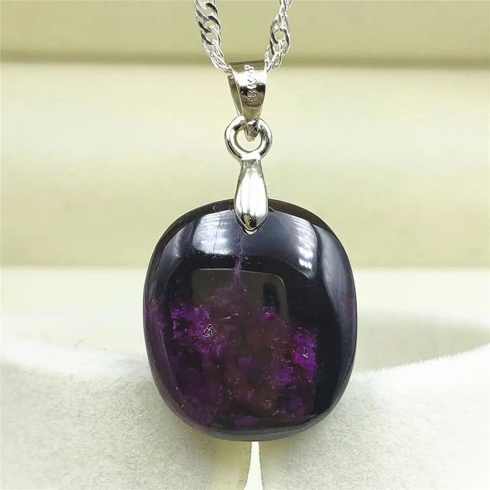 Натуральный фиолетовый сугилит подвеска в виде капли воды для женщин и мужчин