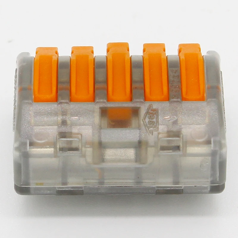 10 шт. Универсальный прозрачный разъем для быстрой проводки 5 контактов мини