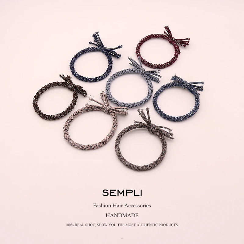 Резинки для волос Sempli женские и нейлоновые эластичные ленты с металлической