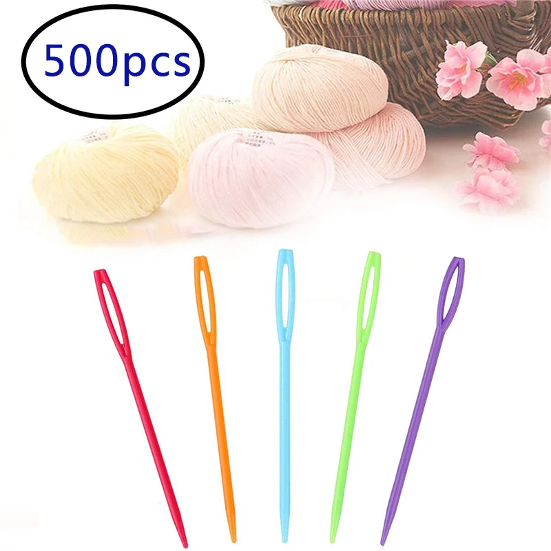 MIUSIE 500 шт 9 см пластиковые швейные и вязальные спицы крючки для вязания крестиком