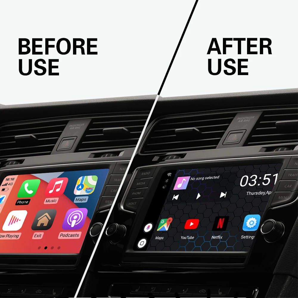 U2-Smart CarPlay AI коробка 4 ядра Гб + 32 ГБ Android Carplay адаптер мультимедийный плеер Зеркало