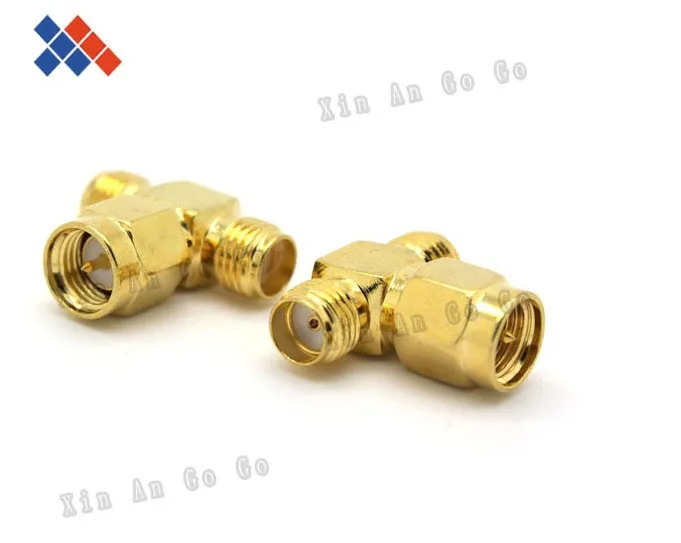 

SMA adapater SMA Plug male to 2 SMA Jack female adapter 3 way connector 100PCS