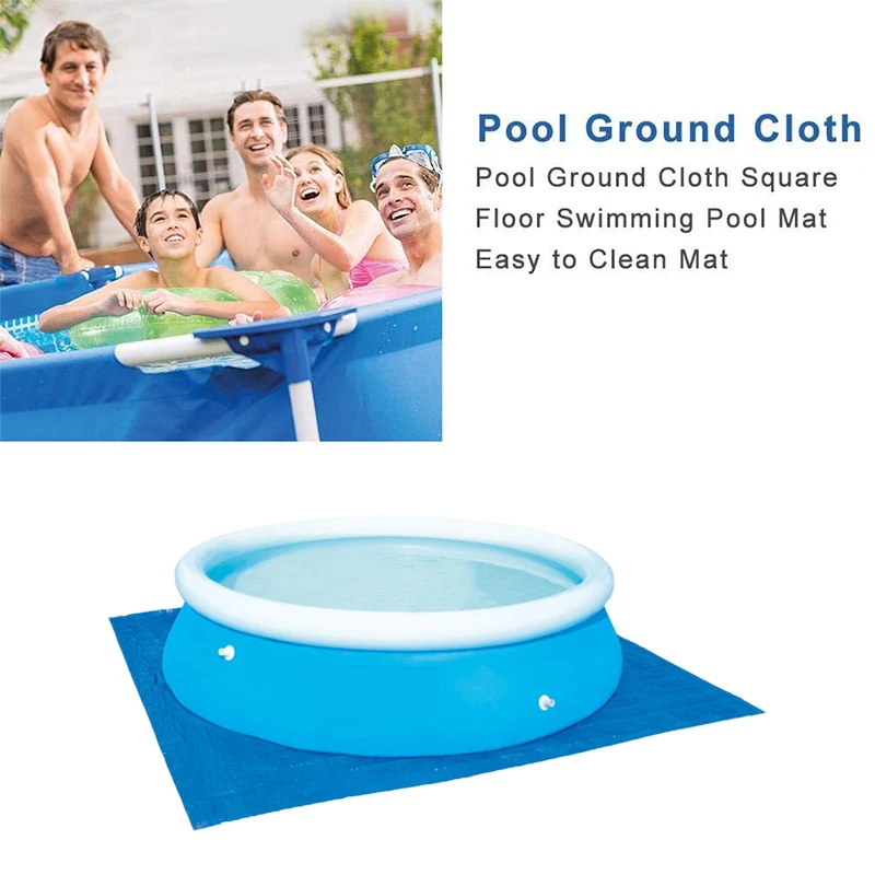Новый большой круглый наземный бассейн напольный тканевый квадратный коврик для