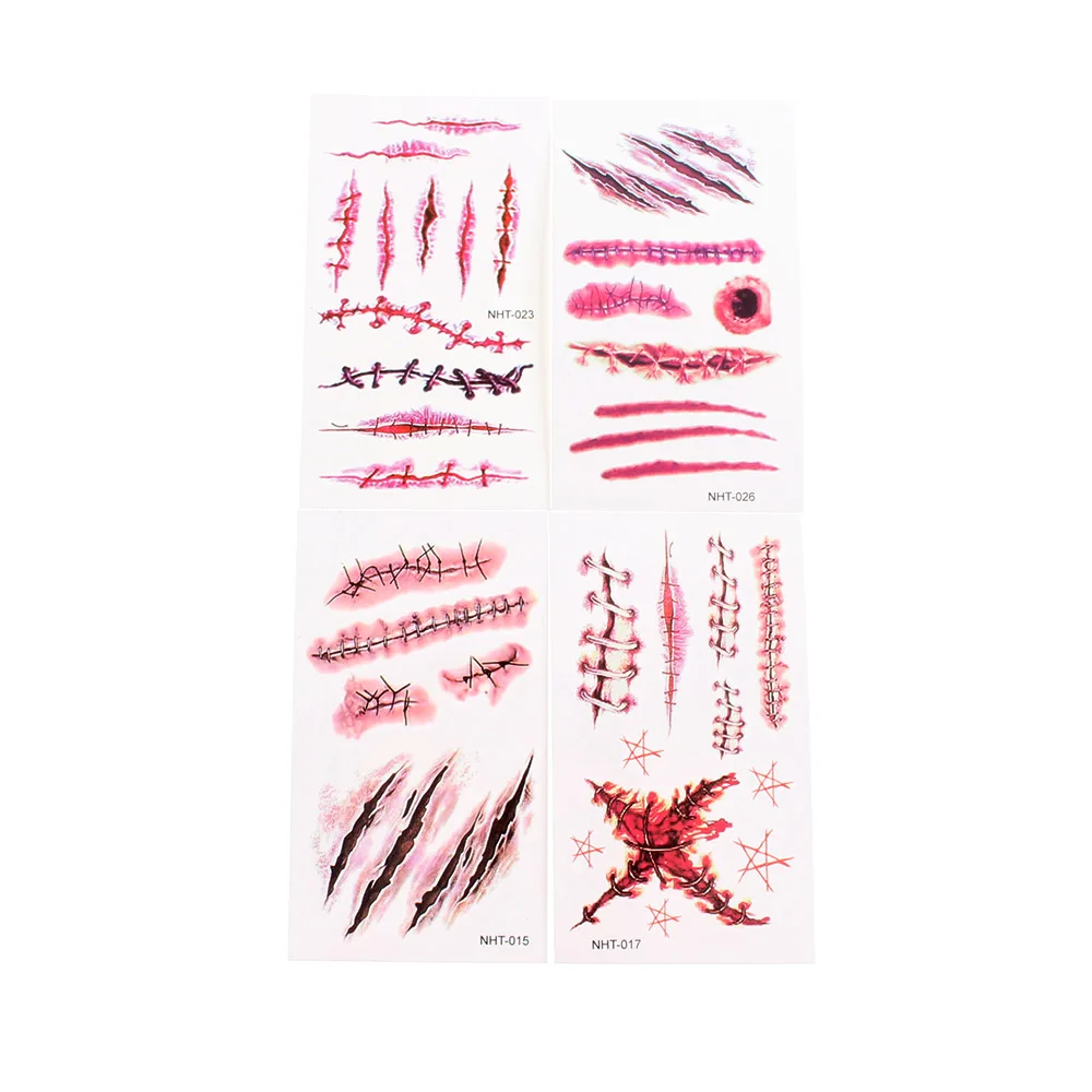 Новые искусственные временные татуировки с искусственной кожей кровавый макияж